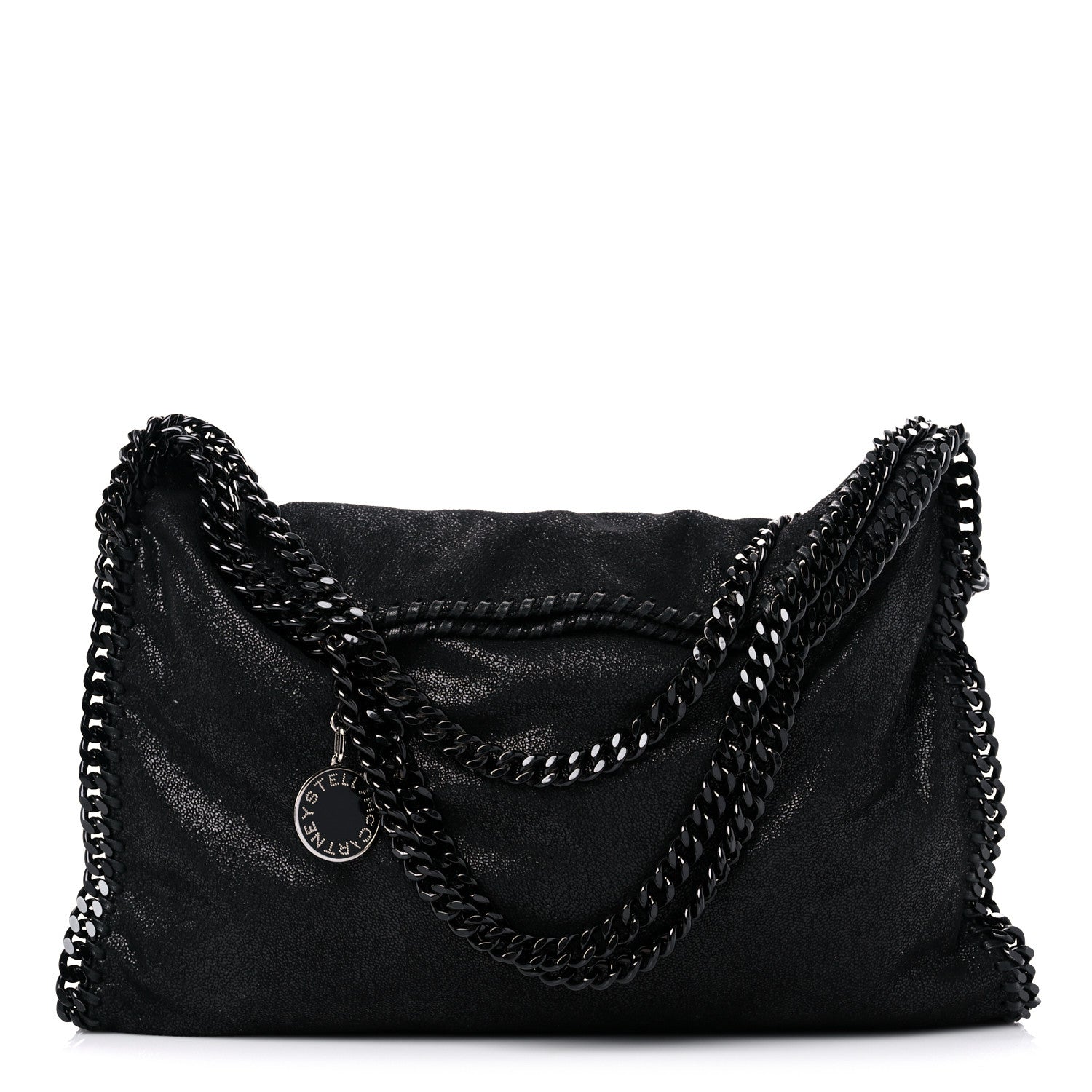 Stella McCartney Shaggy Deer Mini Falabella Fold Over Tote Black 1 of 11