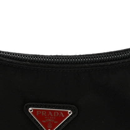 Prada Tessuto Nylon Saffiano Lunar New Year Mini Re-Edition 2000 Bag Black Fuoco 13 of 13