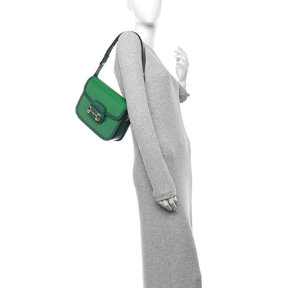 Gucci Azalea Calfskin Horsebit 1955 Shoulder Bag New Shamarock Emerald 2 of 13