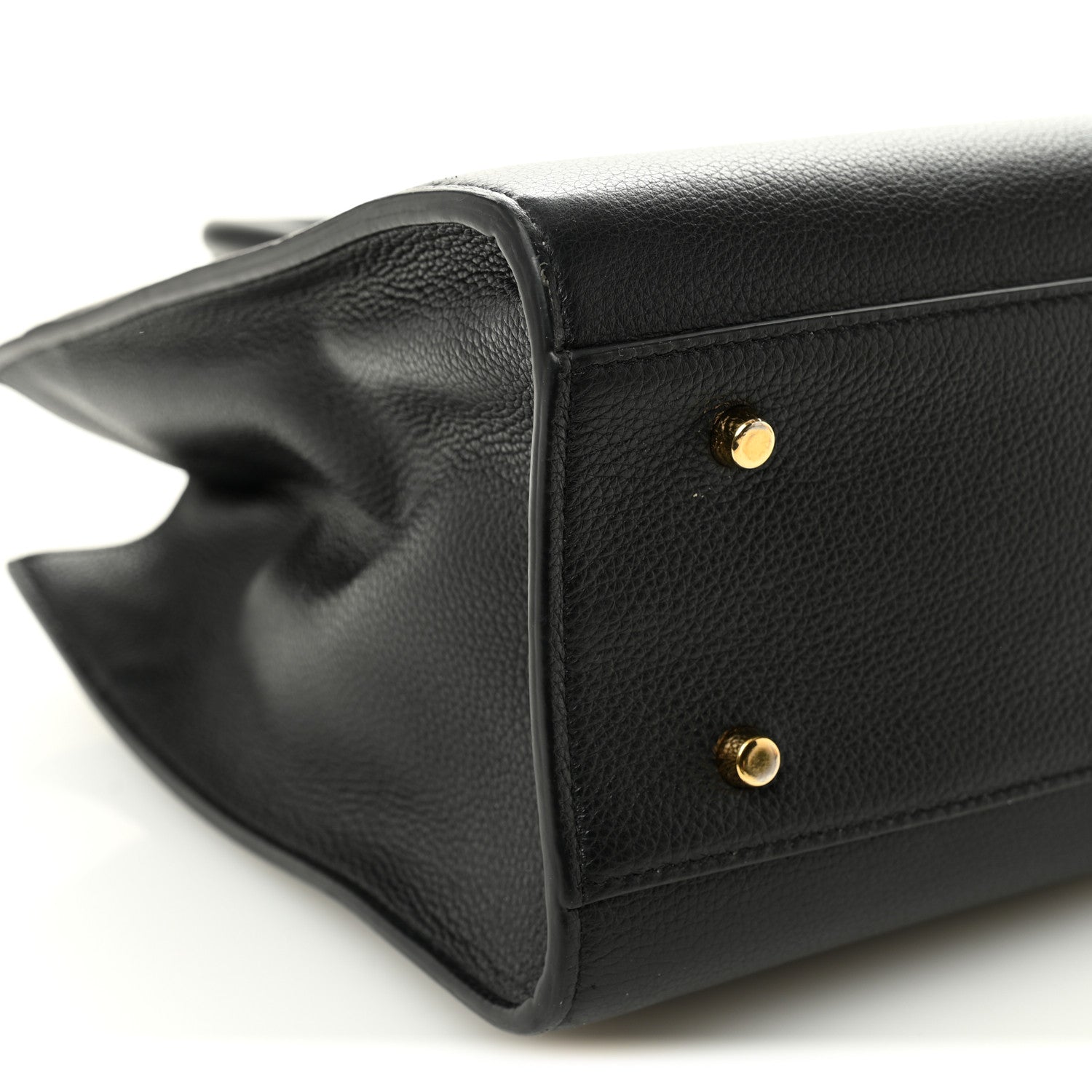 Versace Grainy Calfskin Large Virtus Top Handle Tote Black 8 of 9