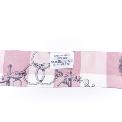 Hermes Silk Mors Et Gourmettes Vichy Twilly Parme Mauve White 2 of 5