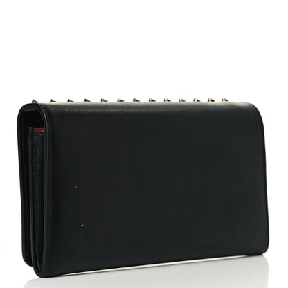 Christian Louboutin Calfskin Macaron Spiked Flap Wallet Black 3 of 10
