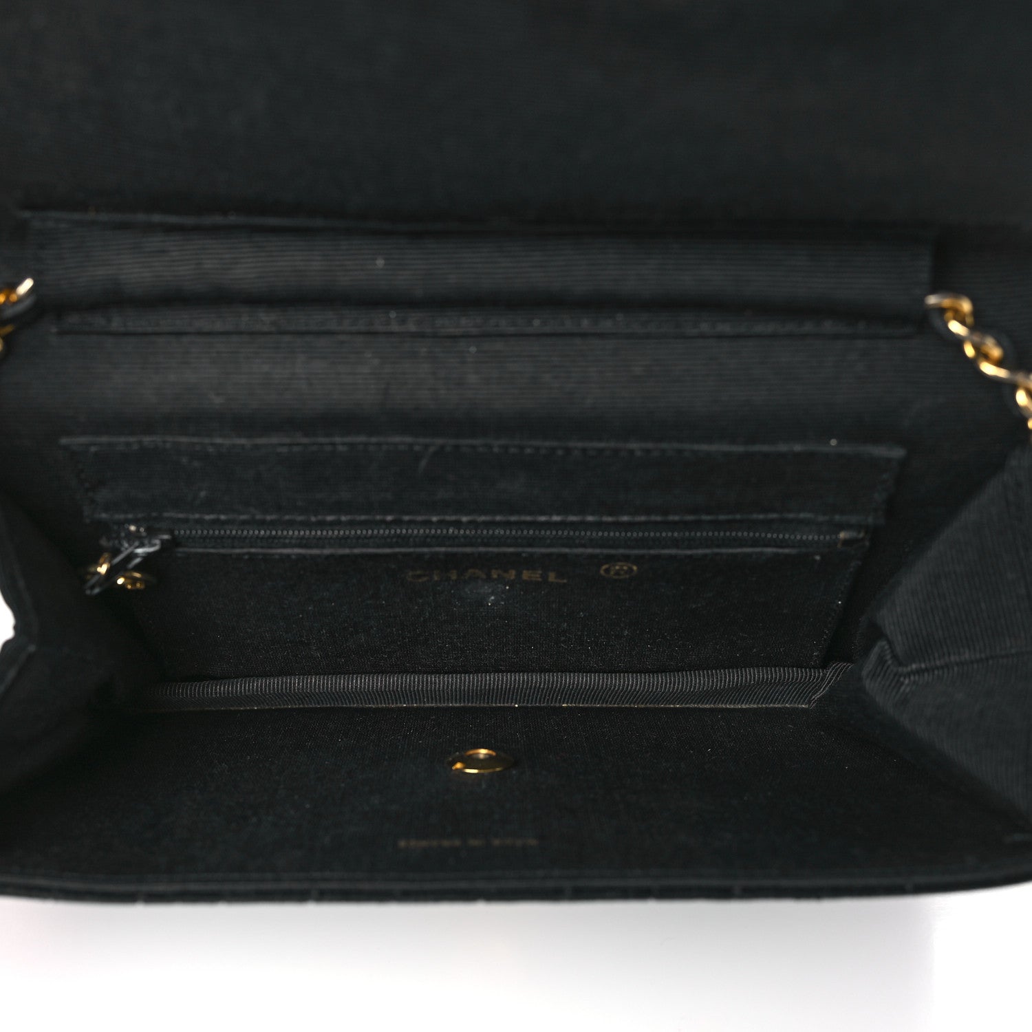 Chanel Velvet Vertical Horizontal Quilt Single Flap Black 5 of 11