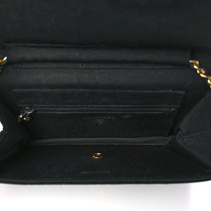 Chanel Velvet Vertical Horizontal Quilt Single Flap Black 5 of 11