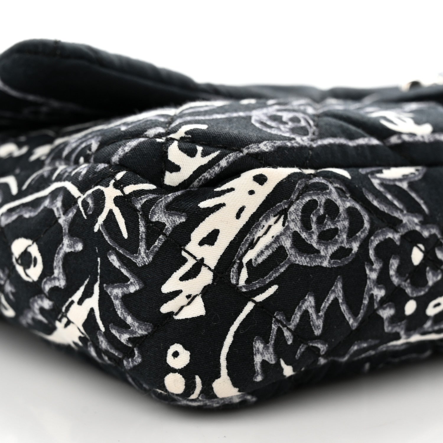 Chanel Cotton Quilted Small Bandana Single Flap Black 9 of 11