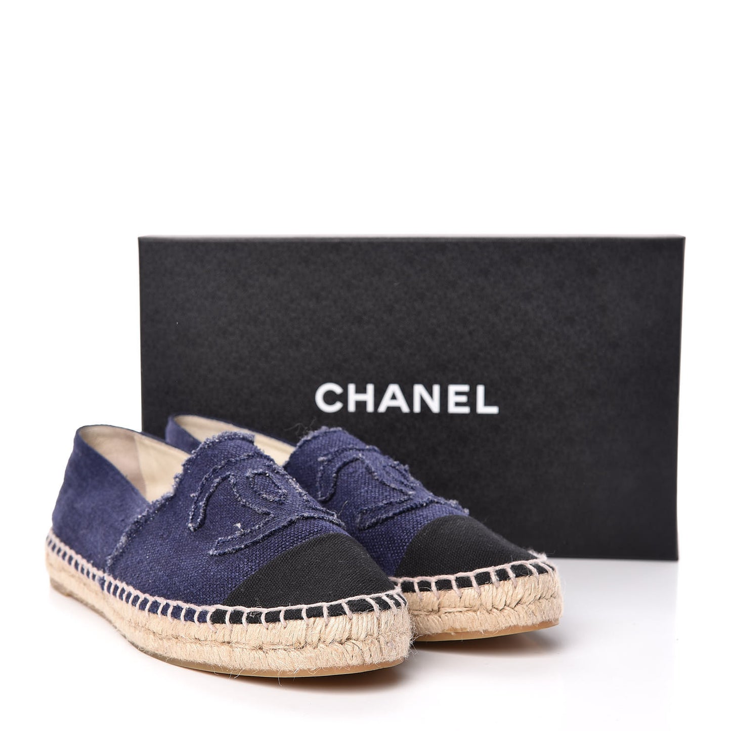 Linen CC Espadrilles 41 Blue Black