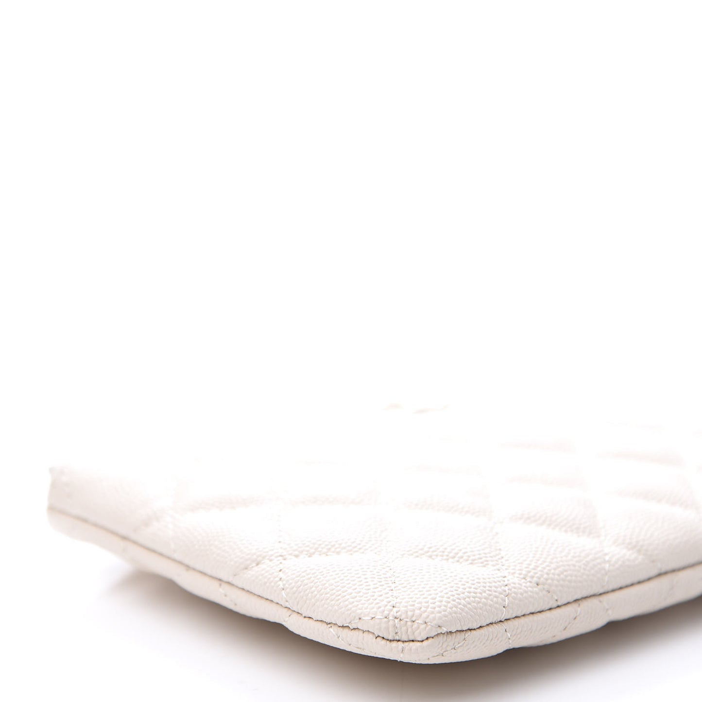 Caviar Quilted Cosmetic Case Light Beige