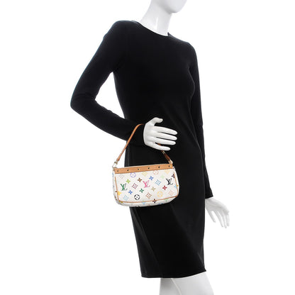 Louis Vuitton Monogram Multicolor Pochette Accessories White 3 of 9