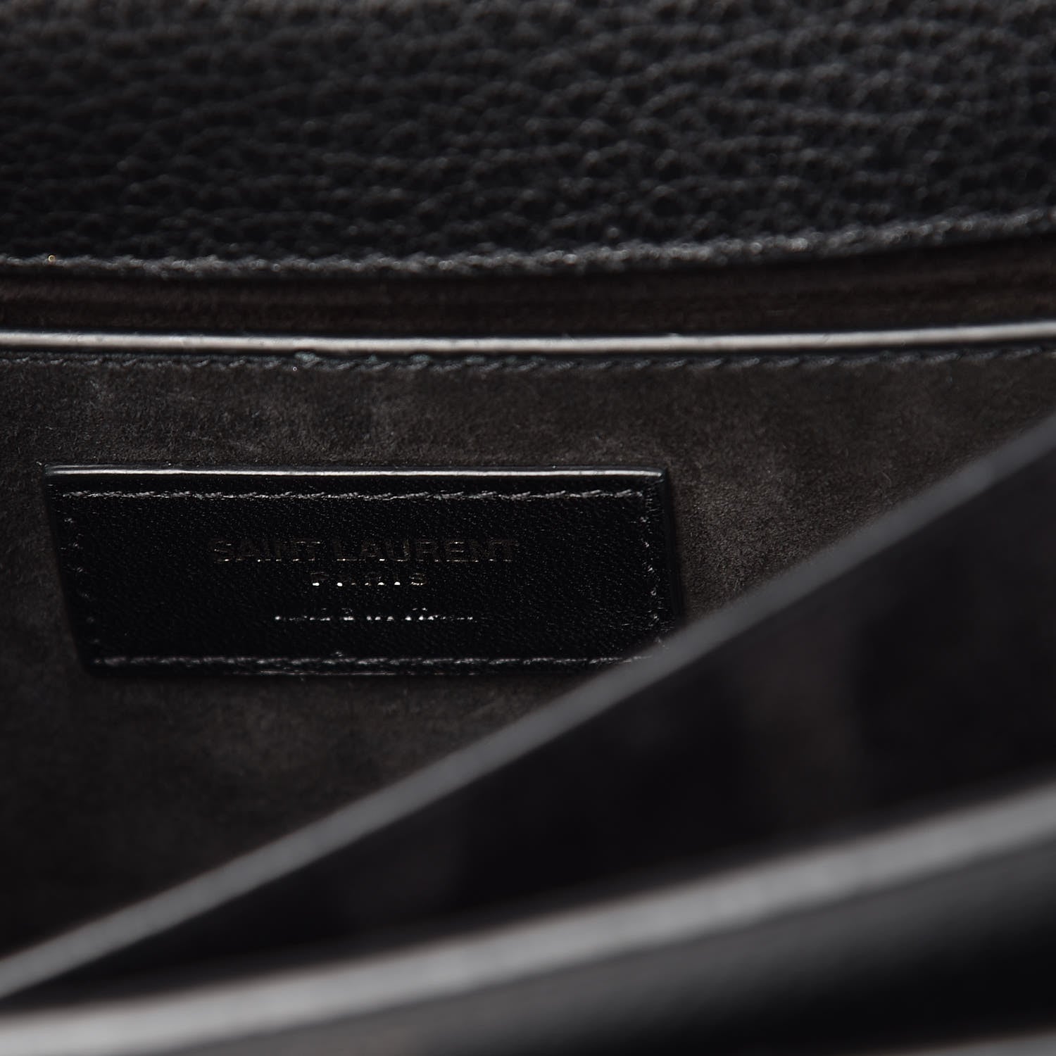 Saint Laurent Grained Calfskin Medium Monogram Sunset Satchel Black 6 of 10