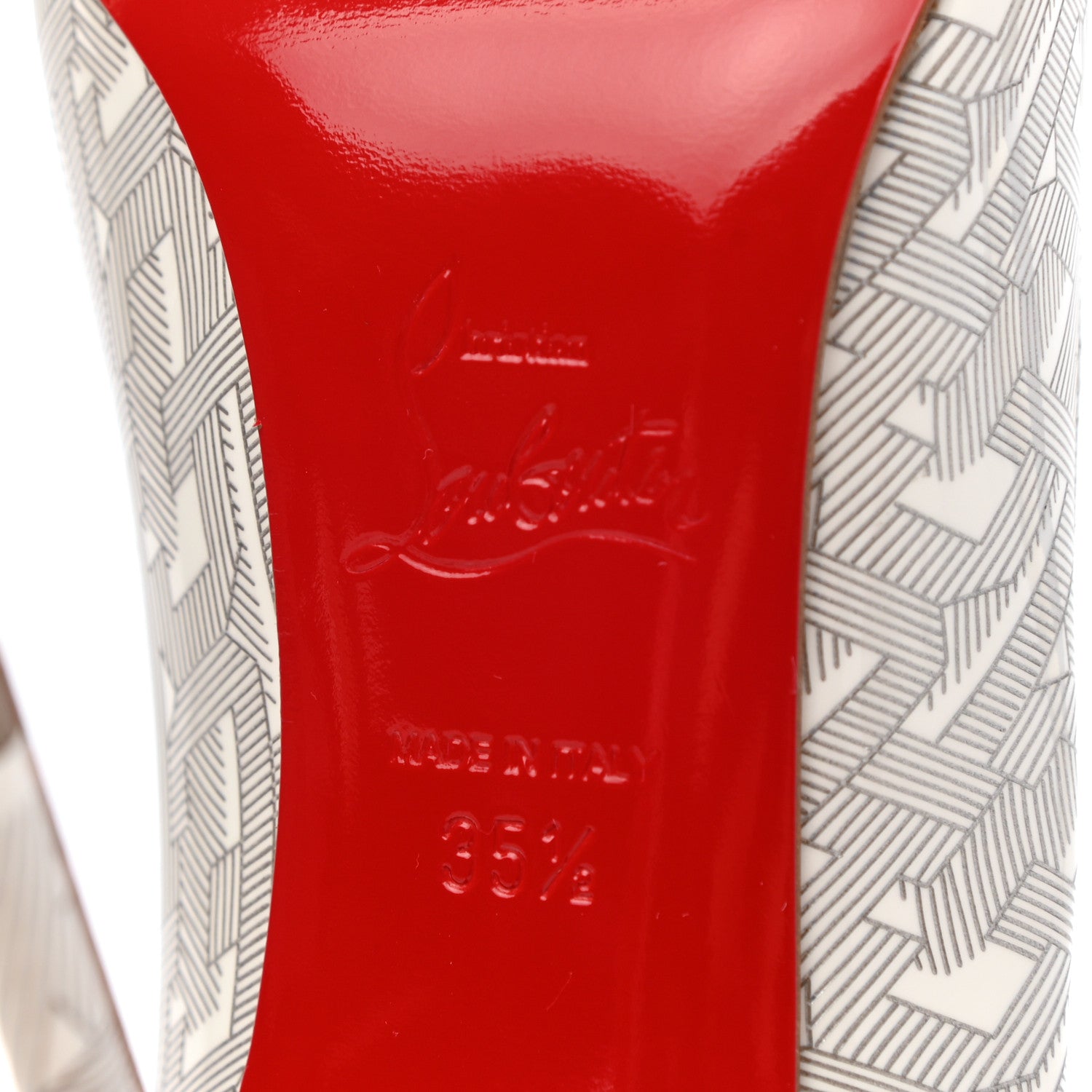 Christian Louboutin Patent Pigalle Follies 100 Pumps 35.5 White Silver 6 of 7