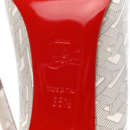 Christian Louboutin Patent Pigalle Follies 100 Pumps 35.5 White Silver 6 of 7