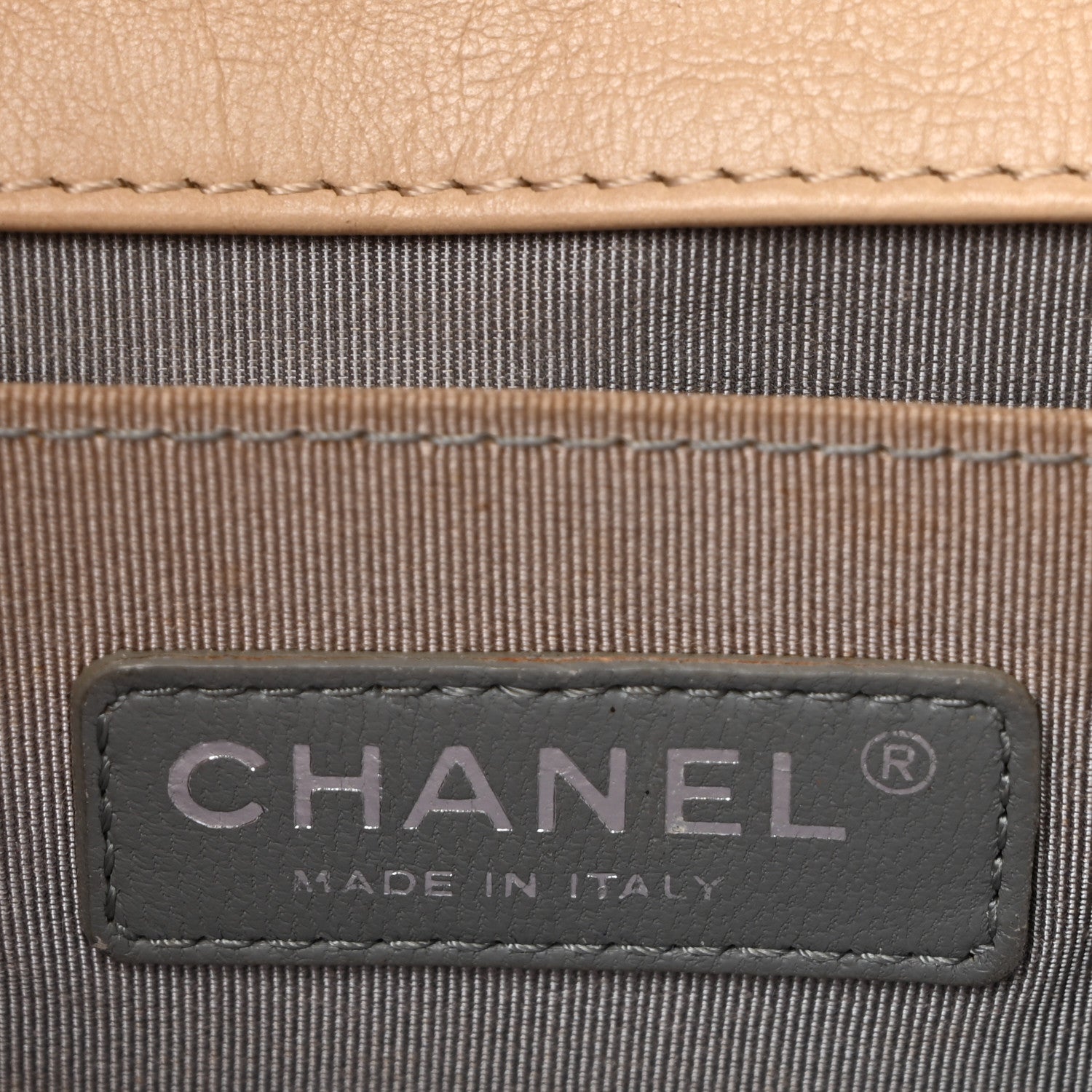 Chanel Calfskin Double Stitch Small Boy Flap Beige 6 of 10