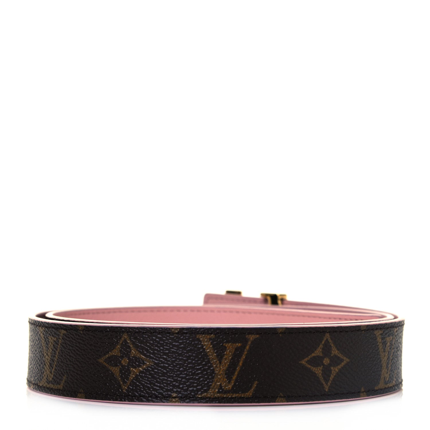 Louis Vuitton Calfskin Monogram 30mm LV Initiales Reversible Belt 90 36 Rose Poudre 2 of 4
