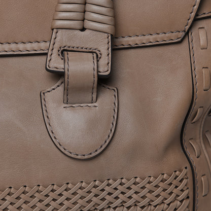Gucci Calfskin Handmade Large Top Handle Bag Taupe 11 of 24