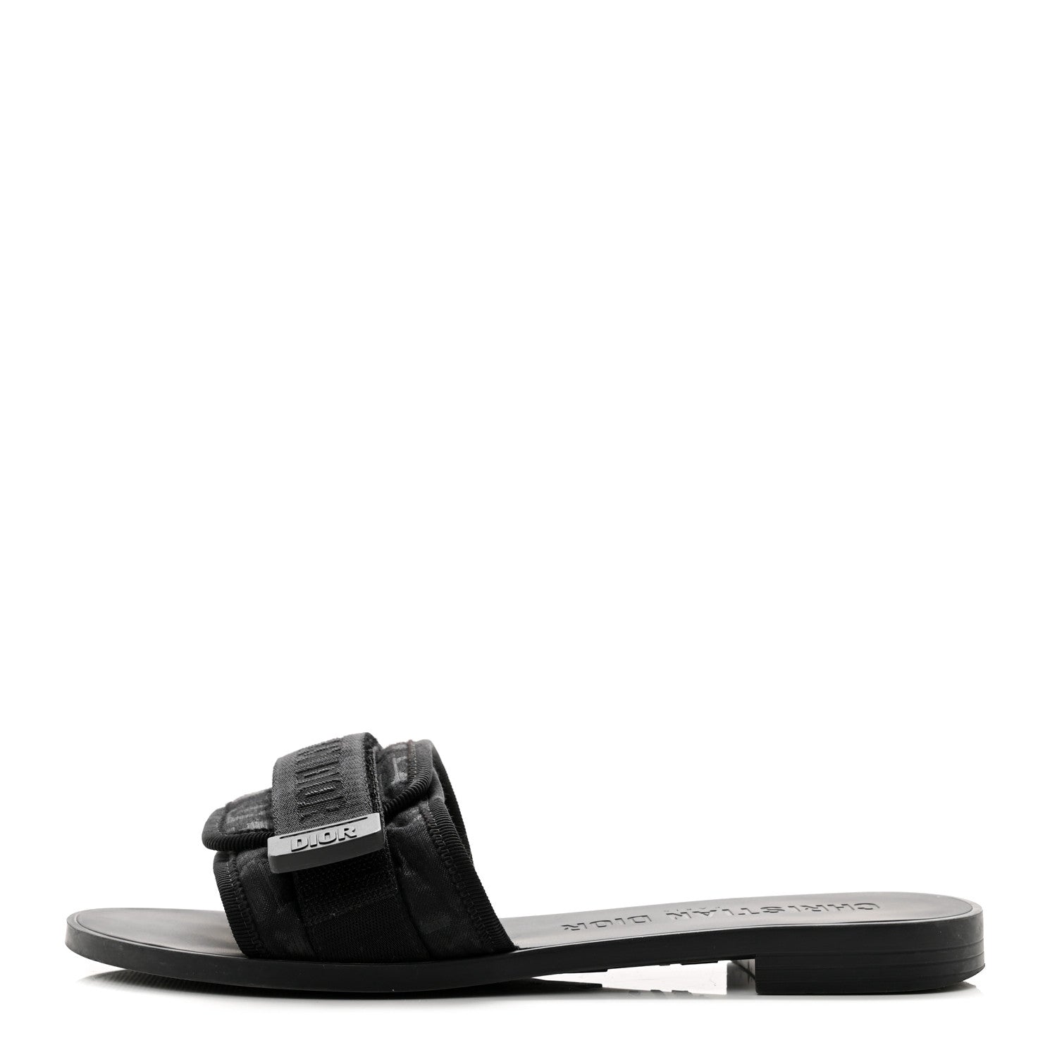 Christian Dior Technical Stretch Fabric Camouflage Dio(r)evolution Slide Sandals 37 Black Military 1 of 8