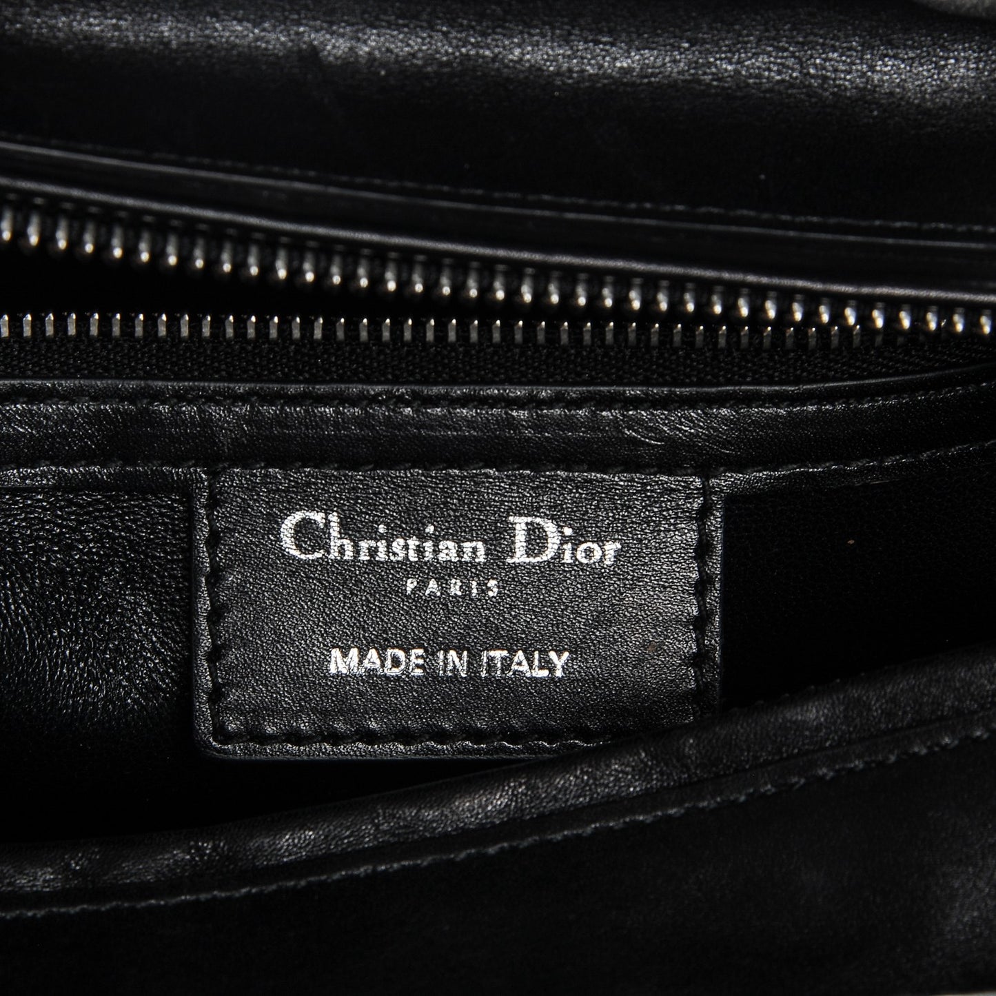 Calfskin Large Lady Dior Pockets Black