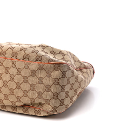 Gucci Monogram Medium Sukey Top Handle Tote Beige Orange 9 of 10
