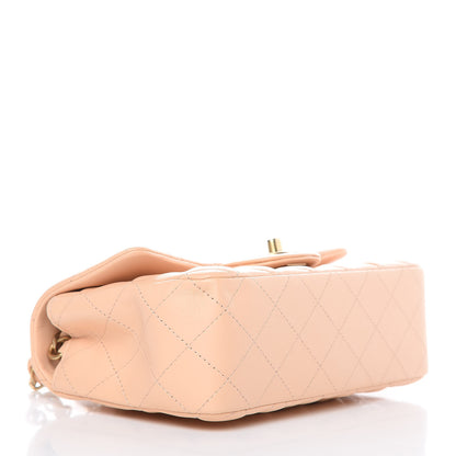Chanel Lambskin Quilted Mini Rectangular Flap Beige 4 of 12