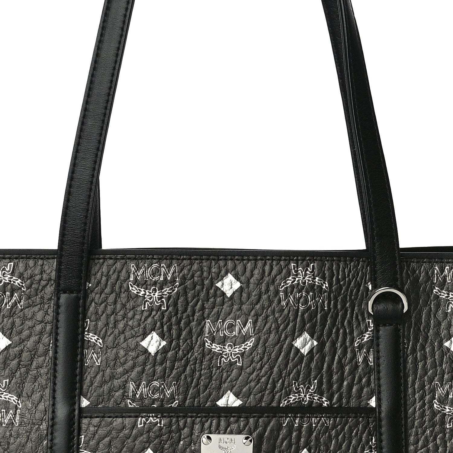 MCM Gradation Visetos Medium Anya Shopper Tote Black 7 of 9