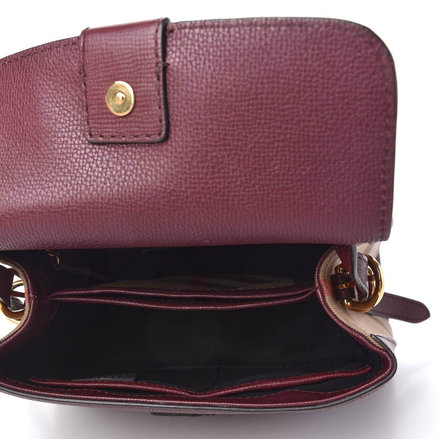 Burberry Derby Calfskin House Check Small Camberley Mahogany Red 5 of 10