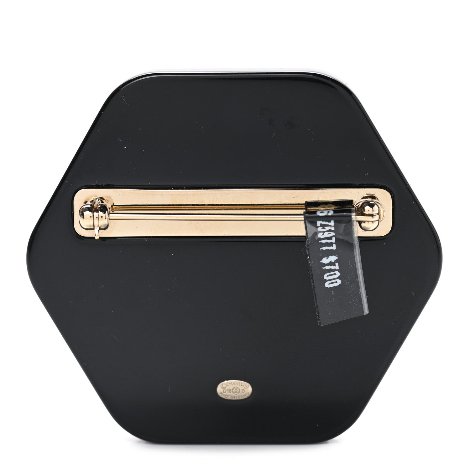 Chanel Resin Pearl Ski Brooch Black 3 of 5