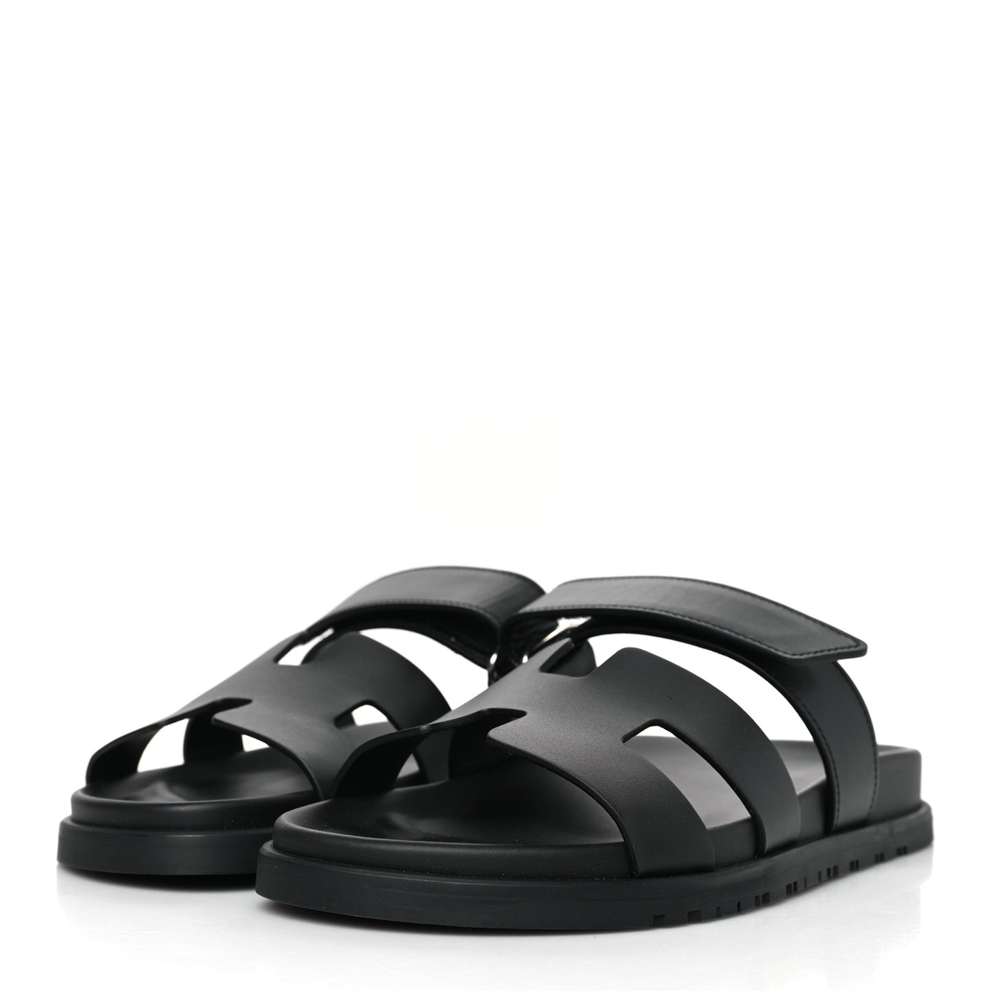 Calfskin Womens Chypre Sandals 39.5 Black