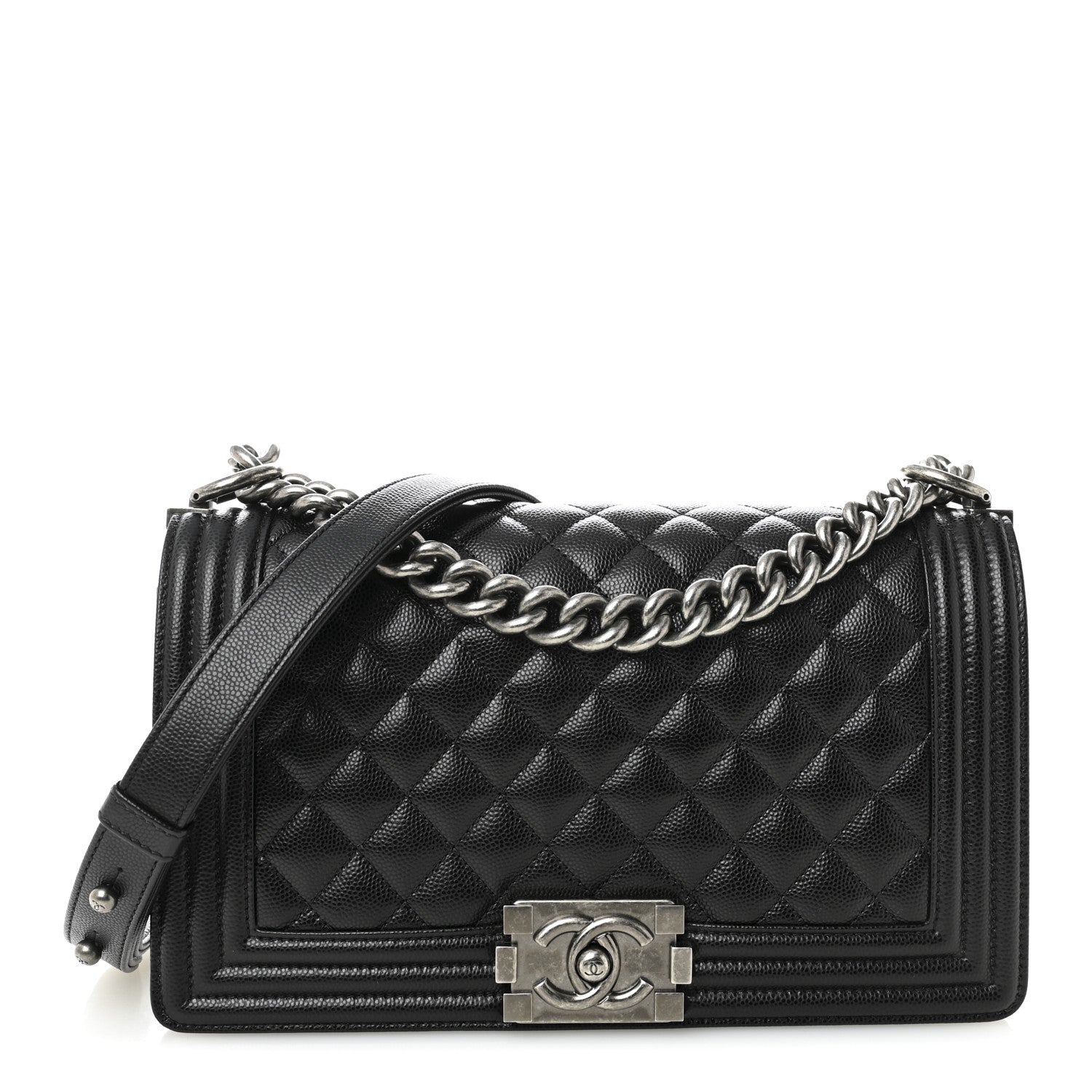 Chanel Caviar Quilted Medium Boy Flap Black 1 of 11
