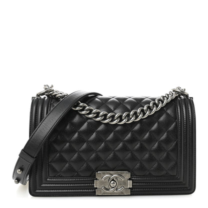 Chanel Caviar Quilted Medium Boy Flap Black 1 of 11