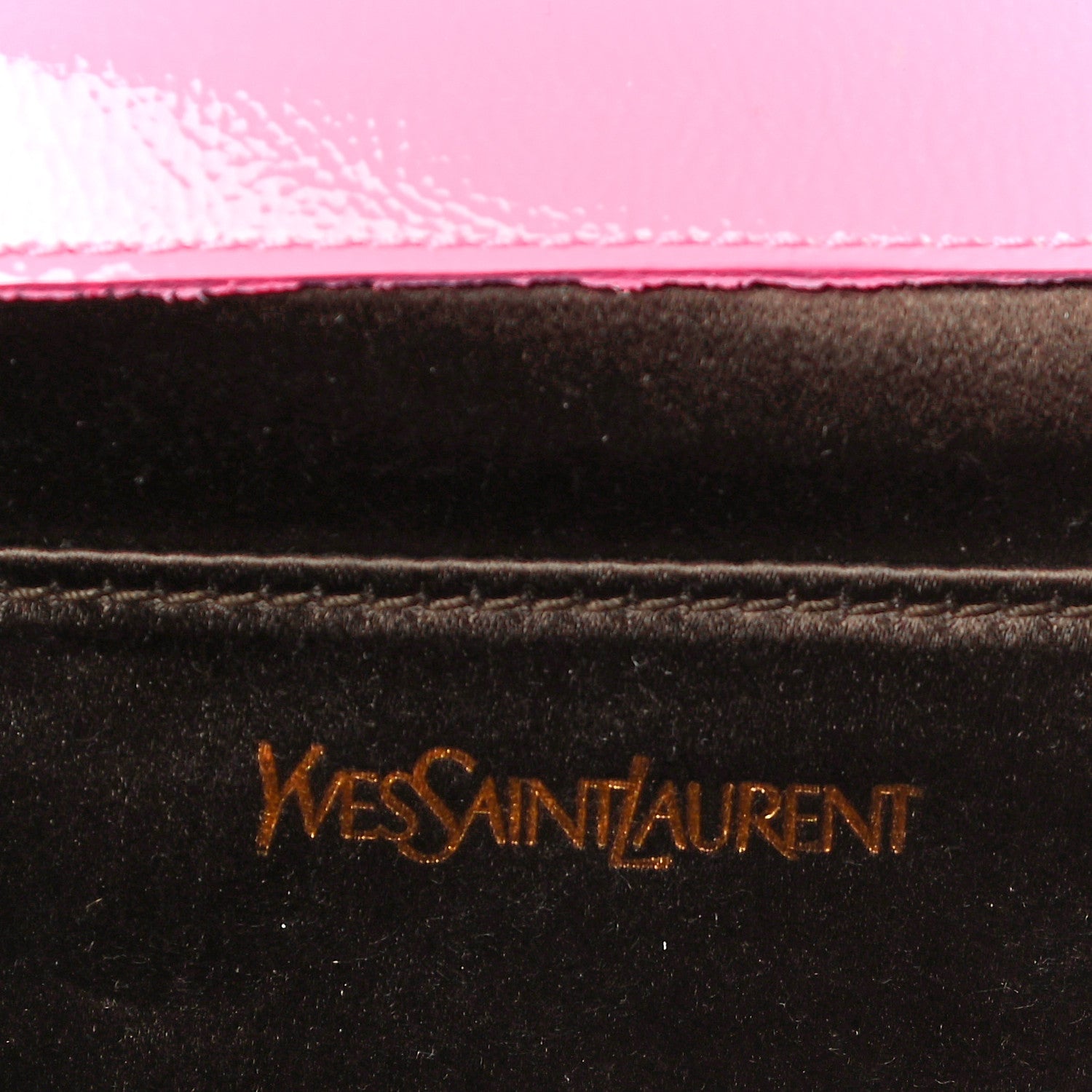 Saint Laurent Textured Patent Monogram Large Belle De Jour Clutch Pink 7 of 12