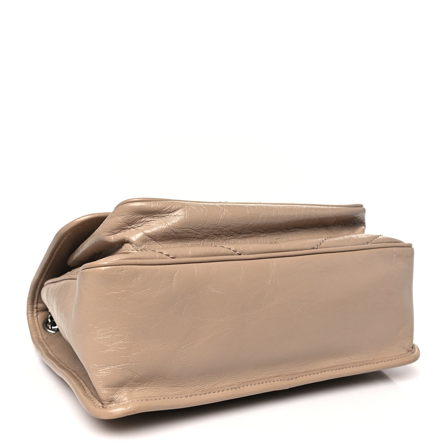 Saint Laurent Crinkled Calfskin Matelasse Monogram Medium Niki Chain Satchel Gold Sand 4 of 10