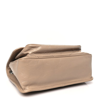 Saint Laurent Crinkled Calfskin Matelasse Monogram Medium Niki Chain Satchel Gold Sand 4 of 10