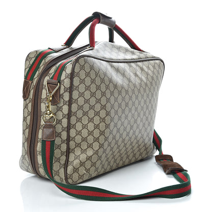 Gucci Coated Canvas Monogram Suitcase Luggage Brown 3 of 11