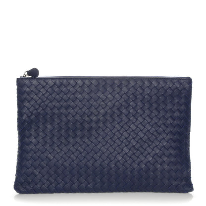 Bottega Veneta Nappa Intrecciato Document Case Blue 1 of 7