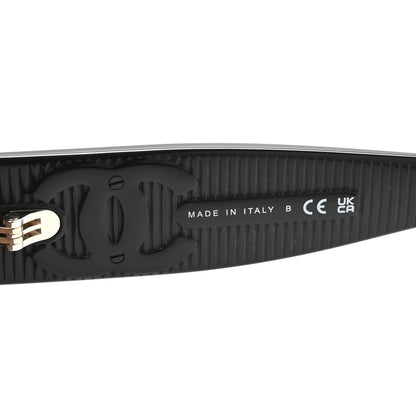 Chanel Acetate Rectangle Sunglasses 5493-A Black Brown 6 of 8