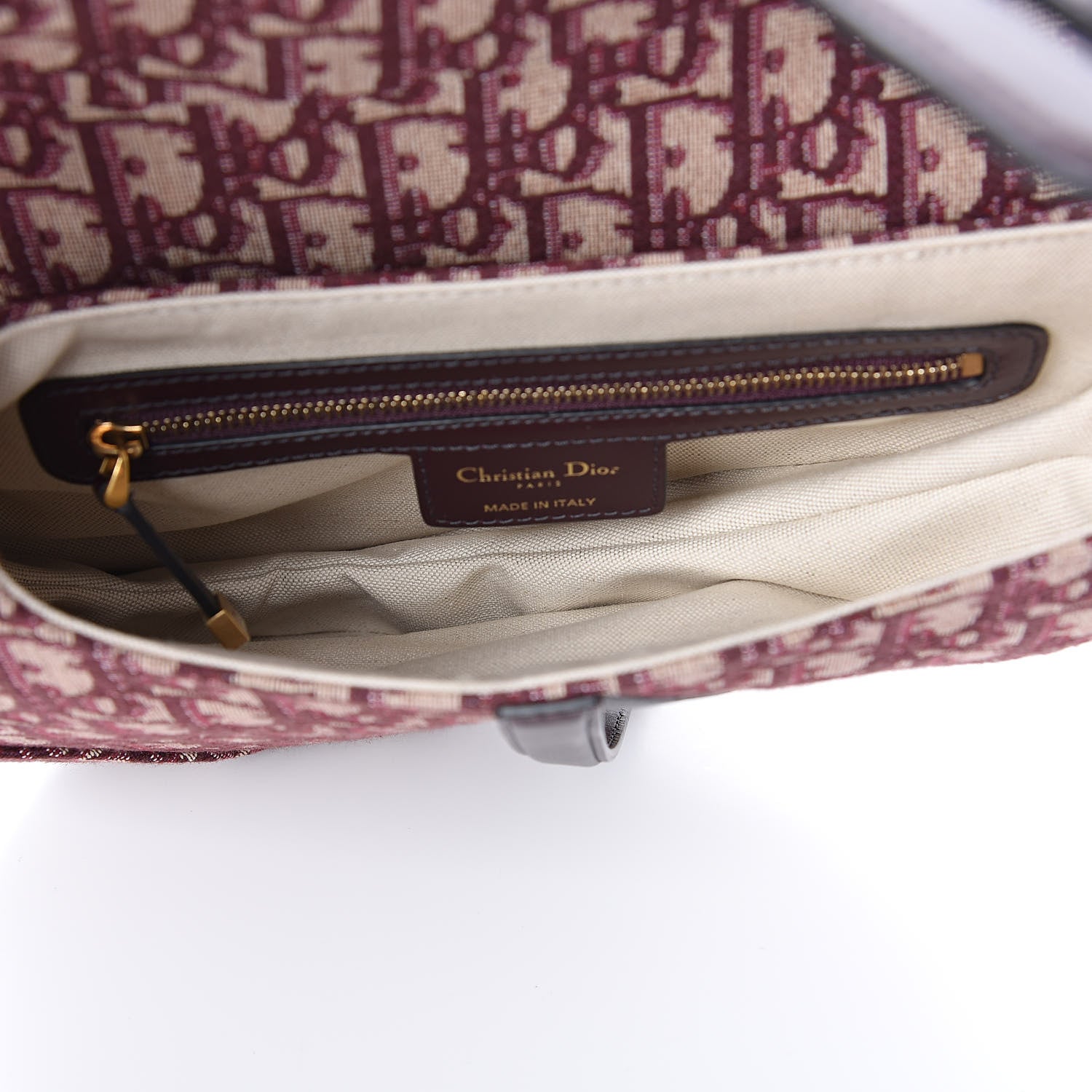 Christian Dior Oblique Saddle Bag Burgundy 5 of 11