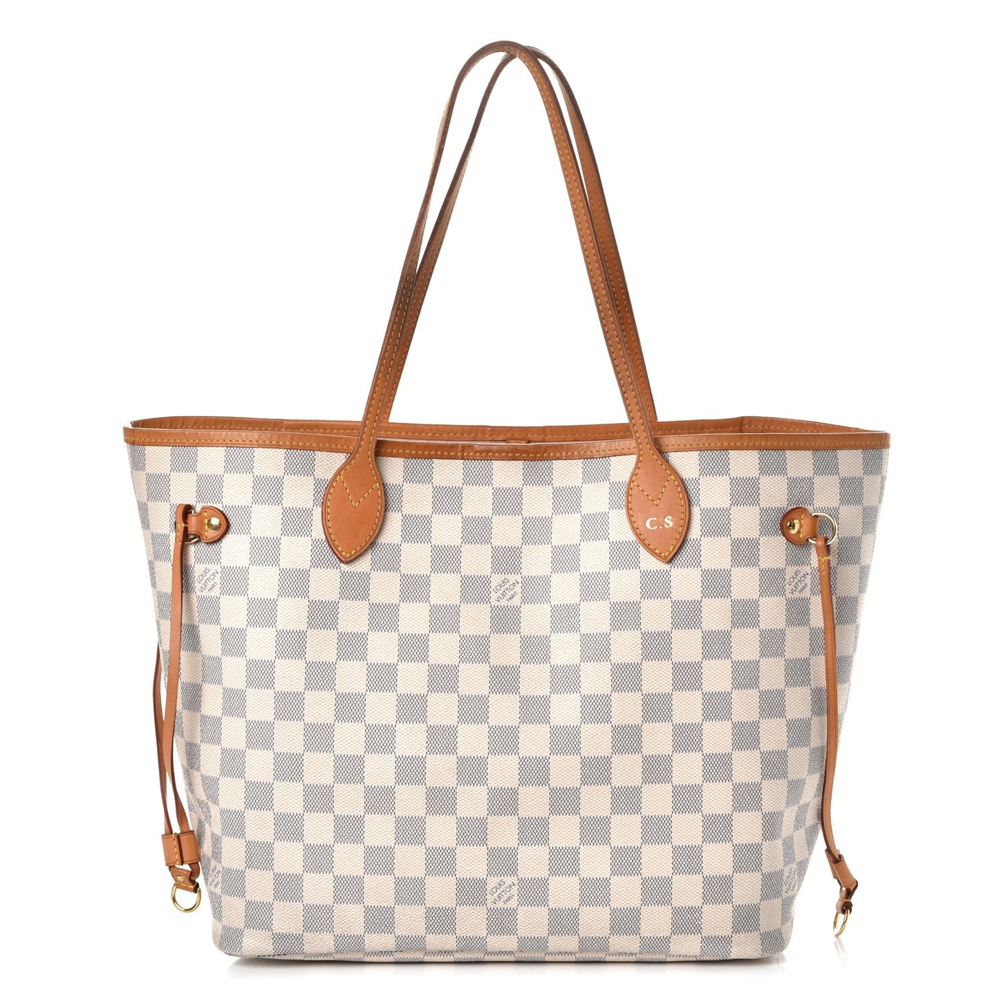 Damier Azur Neo Neverfull MM Rose Ballerine