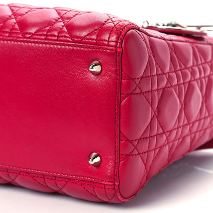 Christian Dior Lambskin Cannage Medium Lady Dior Fuchsia 8 of 14