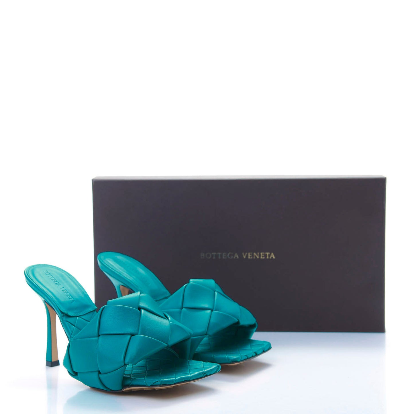 Nappa Maxi Intrecciato Lido Mule Sandals 37.5 Blaster