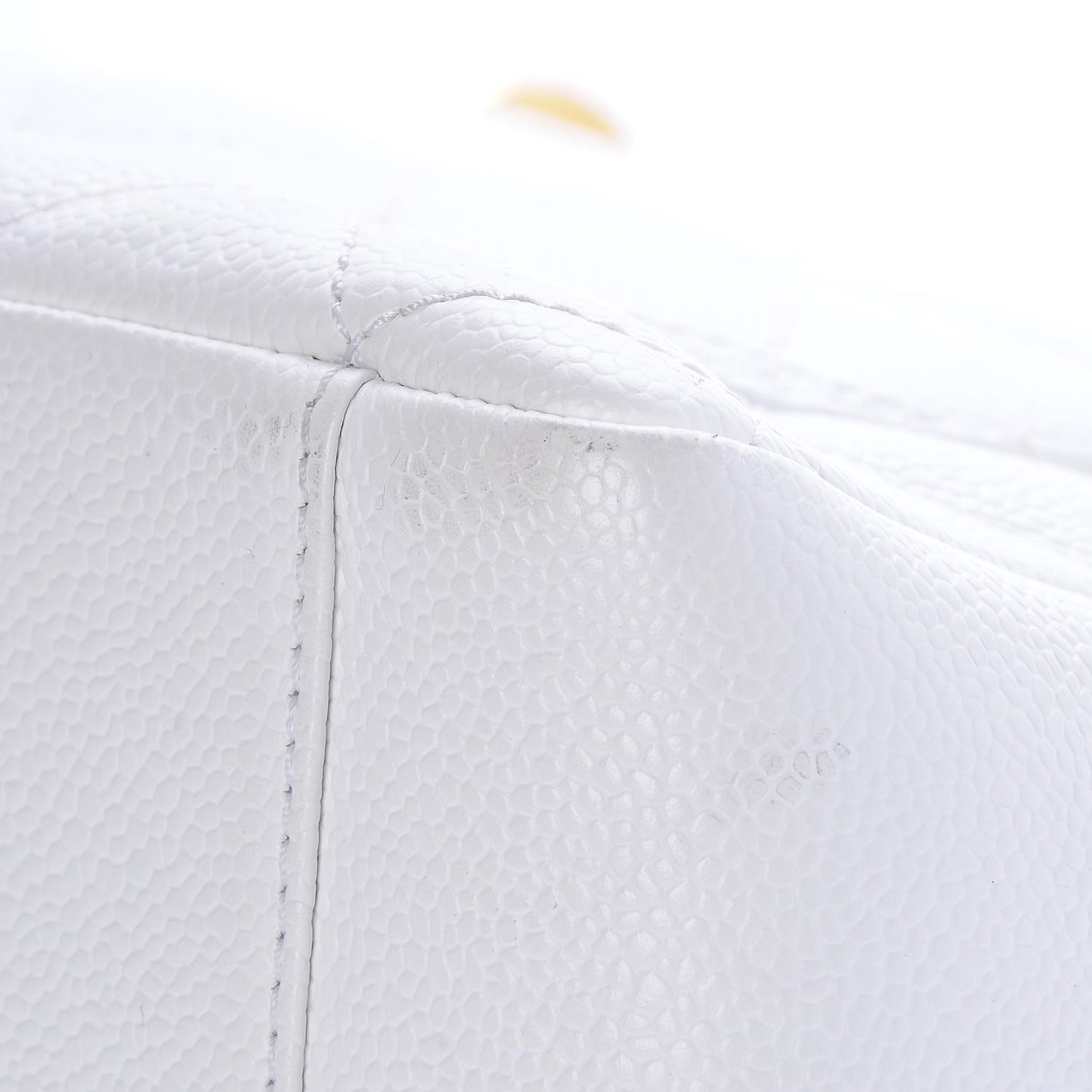 Caviar Quilted Grand Shopping Tote GST White