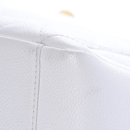 Chanel Caviar Quilted Grand Shopping Tote GST White 15 of 16