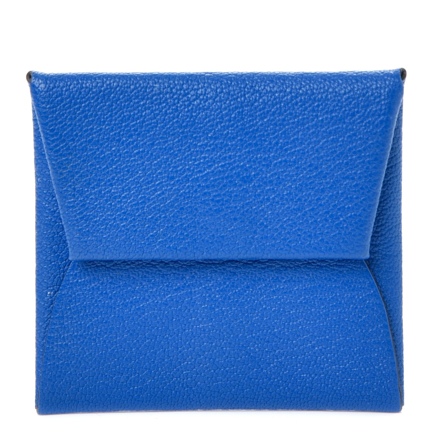 Hermes Chevre Mysore Bastia Coin Purse Bleu Hydra 1 of 8