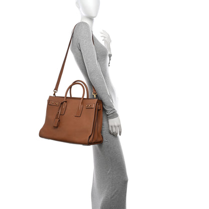 Saint Laurent Smooth Calfskin Medium Supple Sac De Jour Brown 2 of 11