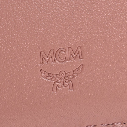 MCM Visetos Rabbit Zip Around Wallet Pink 7 of 10
