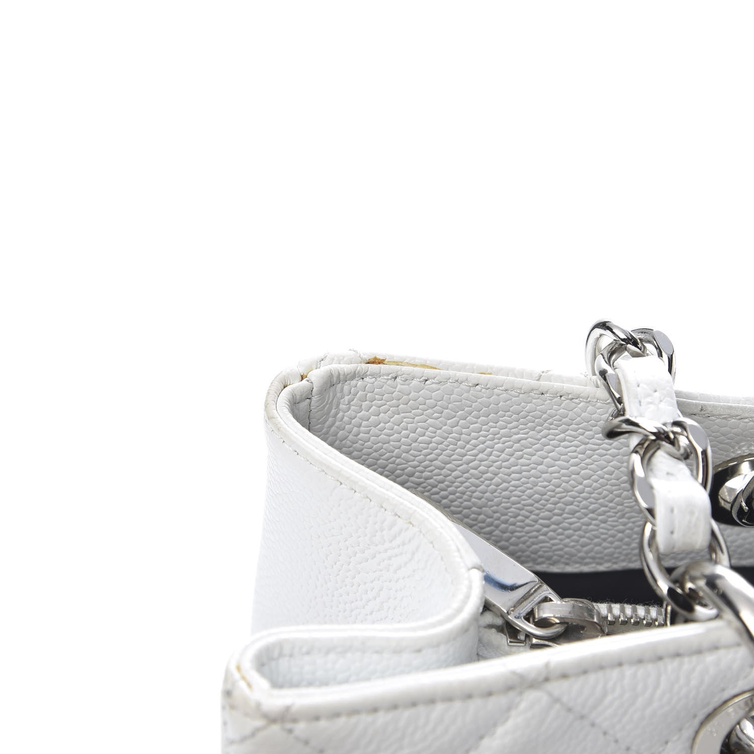 Chanel Caviar Quilted Grand Shopping Tote GST White 15 of 16