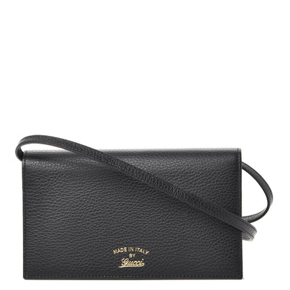 Gucci Dollar Calfskin Mini Swing Wallet Bag Black 1 of 8