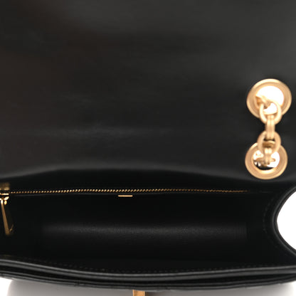 Salvatore Ferragamo Calfskin Quilted Gancini Flap Bag Black 7 of 11