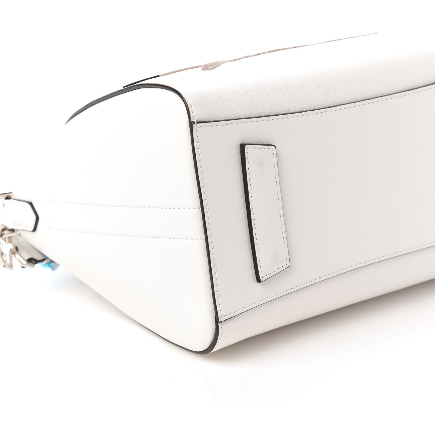 Calfskin Signature Logo Small Antigona White