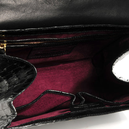 Nancy Gonzalez Shiny Crocodile Top Handle Bag Black 5 of 9