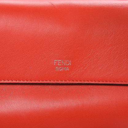 Fendi Shiny Nappa Trapuntata Micro Double Baguette Papavero 7 of 9