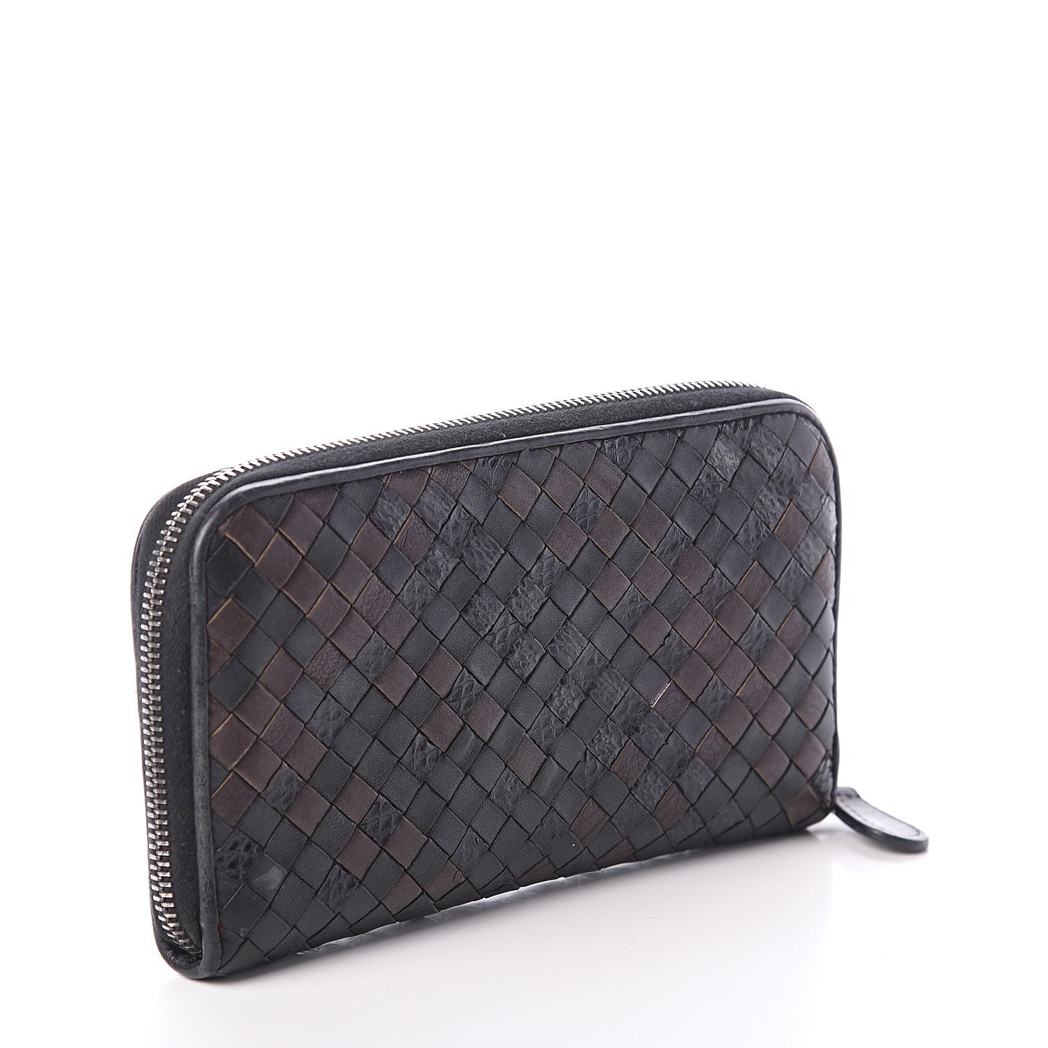 Bottega Veneta Nappa Ayers Intrecciato Zip Around Wallet Black 2 of 5